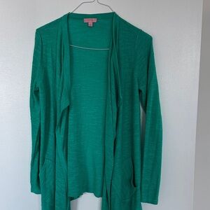 Lily Pulitzer Women’s Open-Front Green Cardigan Sweater